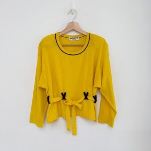VTG Sonia Rykiel Paris Yellow Dolman Sleeve Sweater